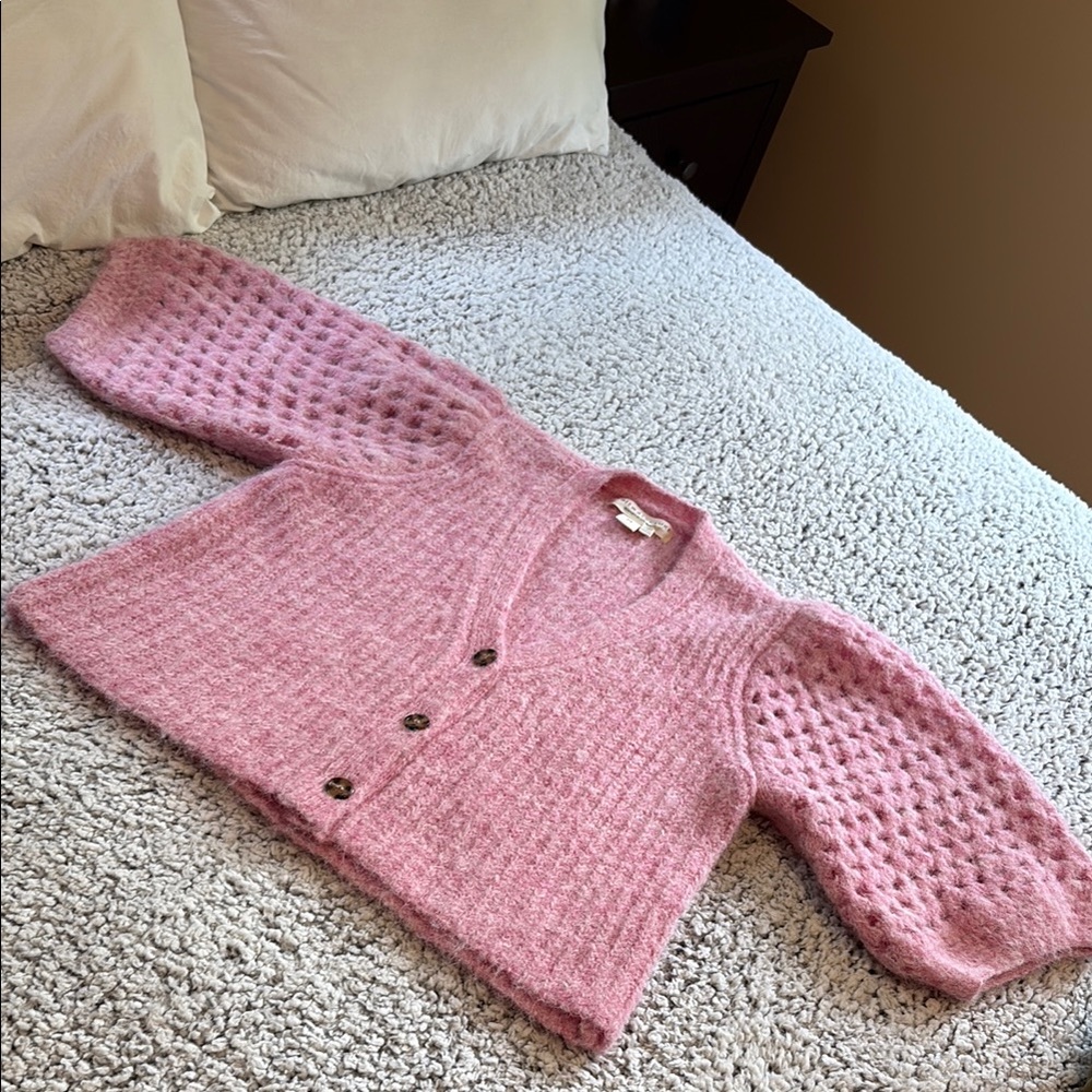Saltwater LUXE Pink Cardigan Sweater